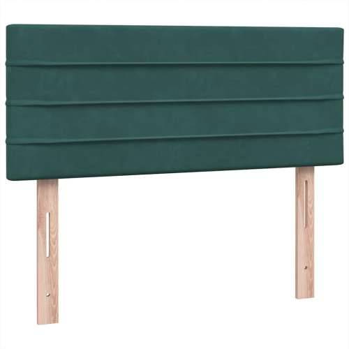Box spring krevet s madracem tamnozeleni 120x210 cm baršunasti - Tamnozelena 120 x 210 cm vodoravne pruge Cijena