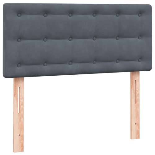 Box spring krevet s madracem tamnosivi 80 x 220 cm baršunasti - Tamno siva 80 x 220 cm gumbi Cijena