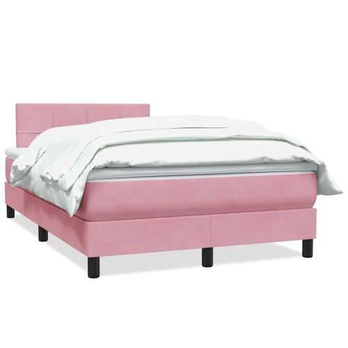 Box Spring krevet s madracem ružičasti 120x220 cm samt - Ružičasta 120 x 220 cm Blok s kvadratima Cijena