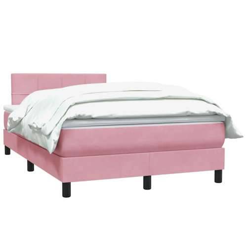 Box Spring krevet s madracem ružičasti 120x220 cm samt - Ružičasta 120 x 220 cm Blok s kvadratima Cijena