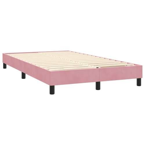Box Spring krevet s madracem ružičasti 120x220 cm samt - Ružičasta 120 x 220 cm Blok s kvadratima Cijena