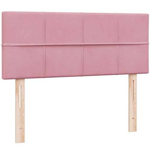 Box Spring krevet s madracem ružičasti 120x220 cm samt - Ružičasta 120 x 220 cm Blok s kvadratima Cijena