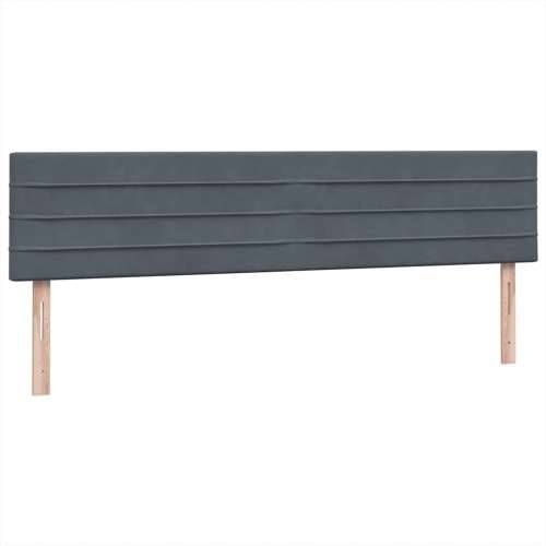 Box spring krevet s madracem tamnosivi 200x210 cm baršunasti - Tamno siva 200 x 210 cm vodoravne pruge Cijena