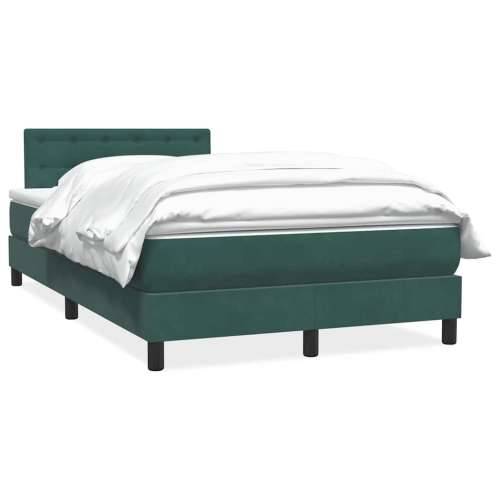 Box spring krevet s madracem tamnozeleni 120x210 cm baršunasti - Tamnozelena 120 x 210 cm gumbi Cijena