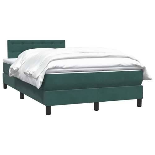 Box spring krevet s madracem tamnozeleni 120x210 cm baršunasti - Tamnozelena 120 x 210 cm gumbi Cijena