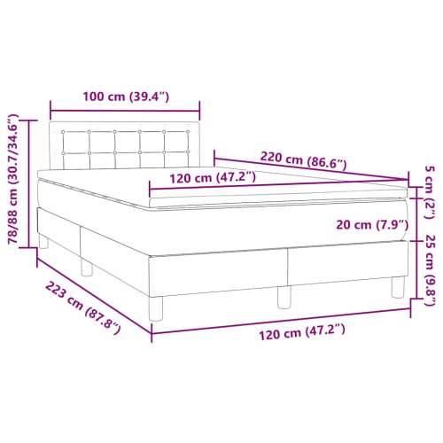 Box Spring krevet s madracem ružičasti 120x220 cm samt - Ružičasta 120 x 220 cm gumbi Cijena