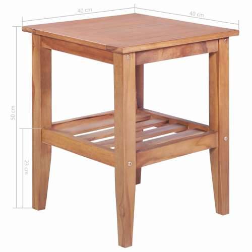 Stolić za kavu 40 x 40 x 50 cm četvrtasti od masivne tikovine Cijena