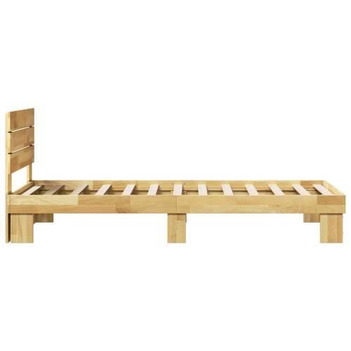 Okvir kreveta uzglavljem bez madraca 75x190 cm puno drvo hrast - 75 x 190 cm Cijena