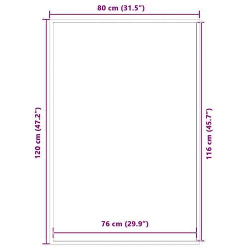 Otirač crni 80 x 120 cm - Crna 80 x 120 cm 1 Cijena