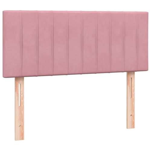 Box Spring krevet s madracem ružičasti 120x220 cm samt - Ružičasta 120 x 220 cm Okomite pruge Cijena