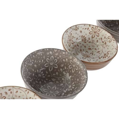 Set Zdjela Home ESPRIT Smeđa Bež Porculan Ziedi Shabby Chic 11,5 x 11,5 x 6 cm Cijena