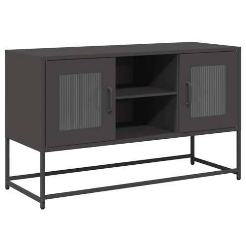 TV ormarić crni 100,5x39x60,5 cm čelični - Crna 1 100.5 cm Cijena