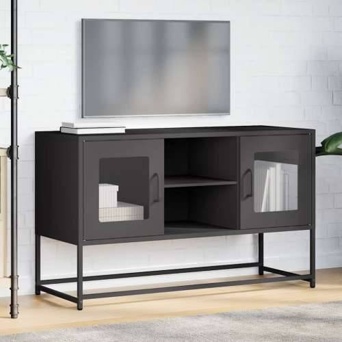 TV ormarić crni 100,5x39x60,5 cm čelični - Crna 1 100.5 cm Cijena