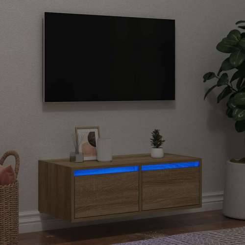 TV ormarić s LED svjetlima boja hrasta sonome 75x35,5x25 cm - sonoma hrast 1 75 cm Cijena