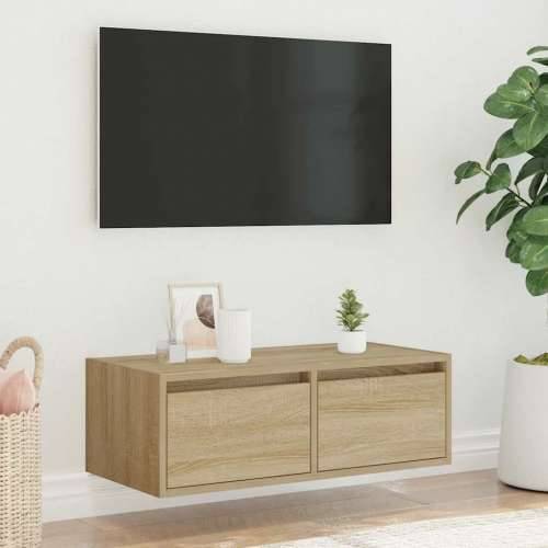 TV ormarić s LED svjetlima boja hrasta sonome 75x35,5x25 cm - sonoma hrast 1 75 cm Cijena