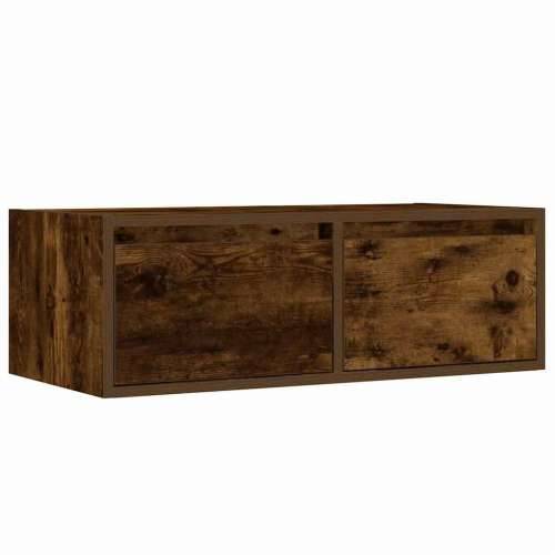 TV ormarić s LED svjetlima boja dimljenog hrasta 75x35,5x25 cm - Dimljeni hrast 1 75 cm Cijena