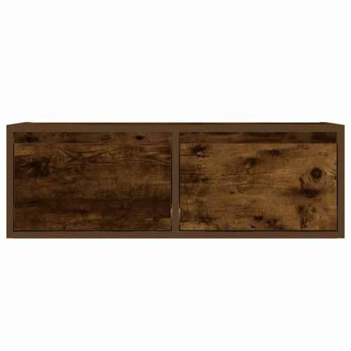TV ormarić s LED svjetlima boja dimljenog hrasta 75x35,5x25 cm - Dimljeni hrast 1 75 cm Cijena