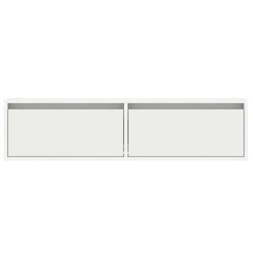 TV ormarić s LED svjetlima bijeli 100X35,5x25 cm - Bijela 1 100 cm Cijena