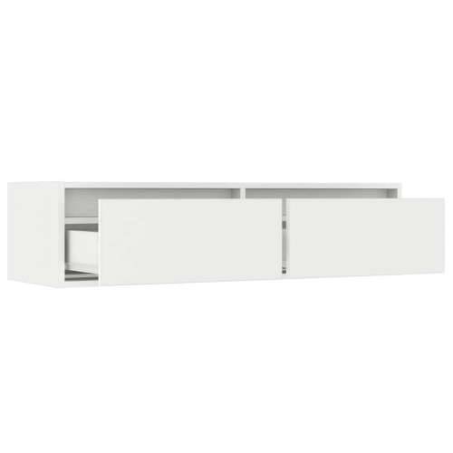 TV ormarić s LED svjetlima bijeli 100X35,5x25 cm - Bijela 1 100 cm Cijena