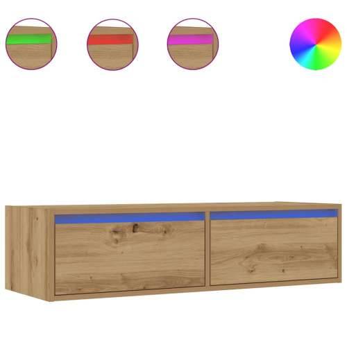 TV ormarić s LED svjetlima boja artisan hrasta 100X35,5x25 cm - hrast artisan 1 100 cm Cijena