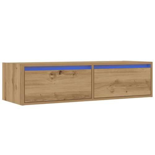 TV ormarić s LED svjetlima boja artisan hrasta 100X35,5x25 cm - hrast artisan 1 100 cm Cijena