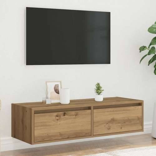 TV ormarić s LED svjetlima boja artisan hrasta 100X35,5x25 cm - hrast artisan 1 100 cm Cijena