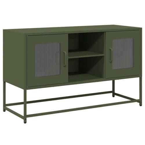 TV ormarić maslinastozeleni 100,5x39x60,5 cm čelični - Maslinovo zelena 1 100.5 cm Cijena