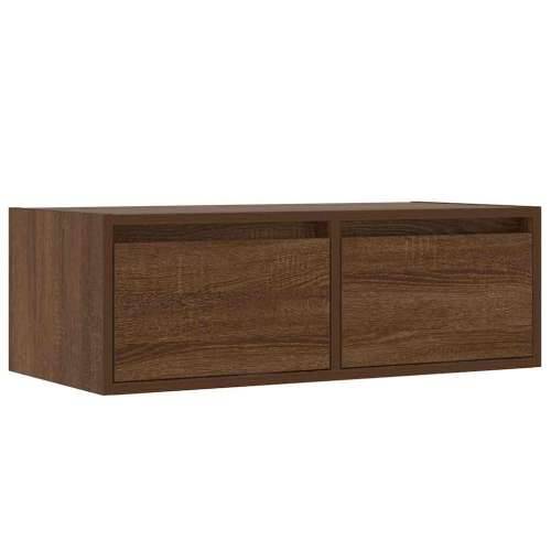 TV ormarić s LED svjetlima boja smeđeg hrasta 75x35,5x25 cm - Smeđi hrast 1 75 cm Cijena
