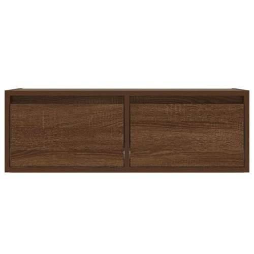 TV ormarić s LED svjetlima boja smeđeg hrasta 75x35,5x25 cm - Smeđi hrast 1 75 cm Cijena