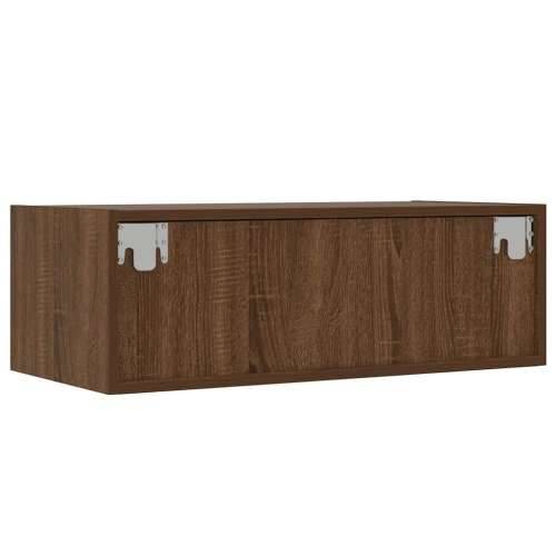 TV ormarić s LED svjetlima boja smeđeg hrasta 75x35,5x25 cm - Smeđi hrast 1 75 cm Cijena