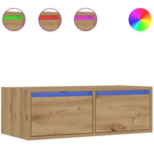 TV ormarić s LED svjetlima boja artisan hrasta 75x35,5x25 cm - hrast artisan 1 75 cm Cijena