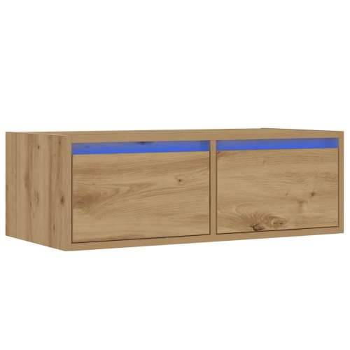 TV ormarić s LED svjetlima boja artisan hrasta 75x35,5x25 cm - hrast artisan 1 75 cm Cijena