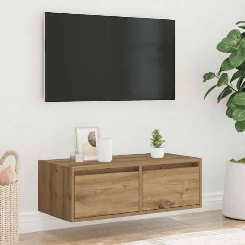 TV ormarić s LED svjetlima boja artisan hrasta 75x35,5x25 cm - hrast artisan 1 75 cm Cijena