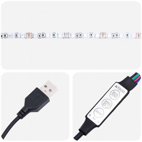 TV ormarić s LED svjetlima boja dimljenog hrasta 100X35,5x25 cm - Dimljeni hrast 1 100 cm Cijena
