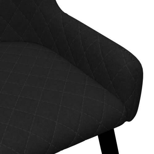 Blagovaonske stolice od tkanine 4 kom crne Cijena