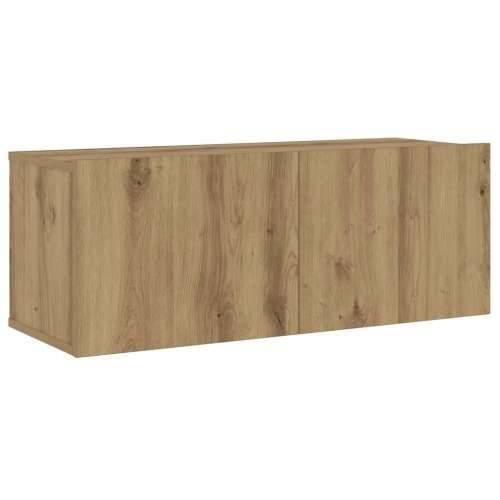 4-dijelni zidni TV ormarić Artisan hrast izrađen od drveta - hrast artisan 4 80 cm Cijena