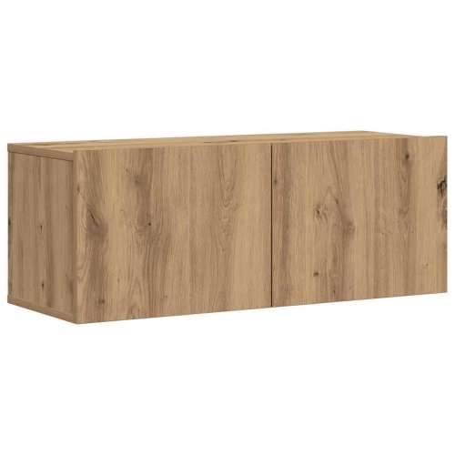 7-dijelni zidni TV ormarić Artisan hrast izrađen od drva - hrast artisan 7 100 cm Cijena