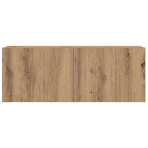 7-dijelni zidni TV ormarić Artisan hrast izrađen od drva - hrast artisan 7 100 cm Cijena