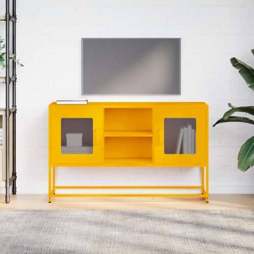 TV ormarić boja senfa 100,5 x 39 x 60,5 cm čelični - žuta boja senfa 1 100.5 cm Cijena