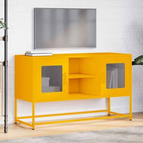 TV ormarić boja senfa 100,5 x 39 x 60,5 cm čelični - žuta boja senfa 1 100.5 cm Cijena