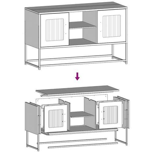 TV ormarić boja senfa 100,5 x 39 x 60,5 cm čelični - žuta boja senfa 1 100.5 cm Cijena