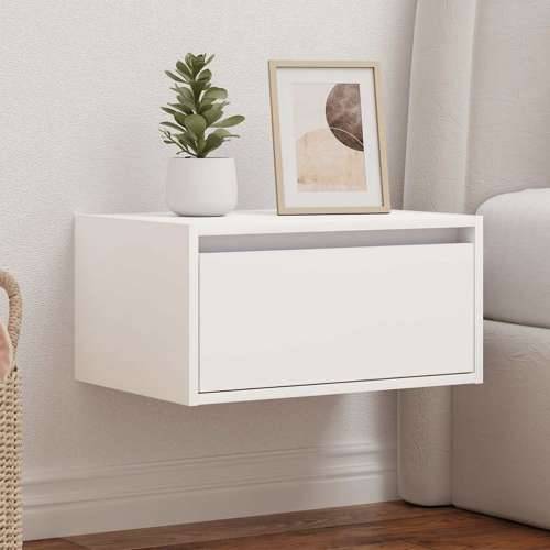 Zidni noćni ormarić s LED svjetlima bijeli - Bijela 1 51 cm Cijena