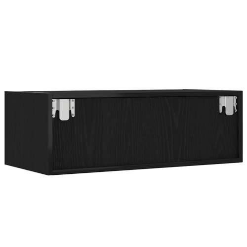 TV ormarić s LED svjetlima crni hrast 75x35,5x25 cm - Crni hrast 1 75 cm Cijena