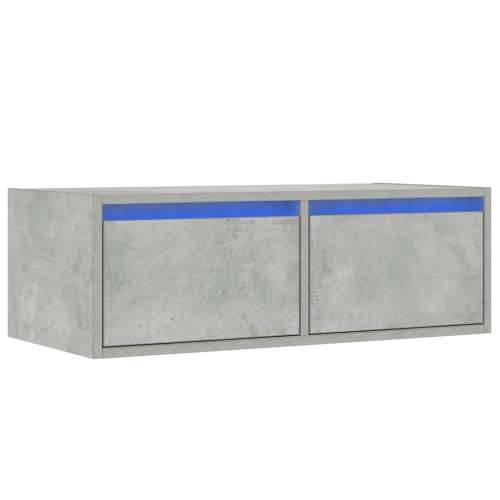 TV ormarić s LED svjetlima siva boja betona 75x35,5x25 cm - Beton siva 1 75 cm Cijena