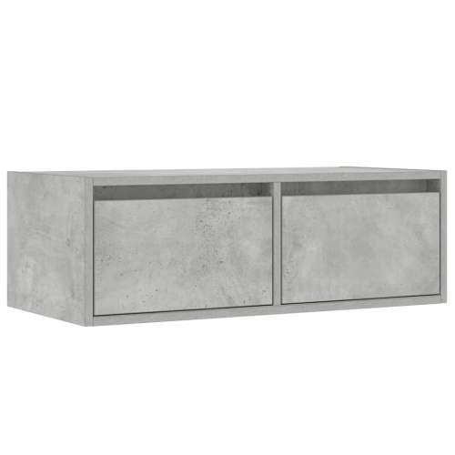 TV ormarić s LED svjetlima siva boja betona 75x35,5x25 cm - Beton siva 1 75 cm Cijena