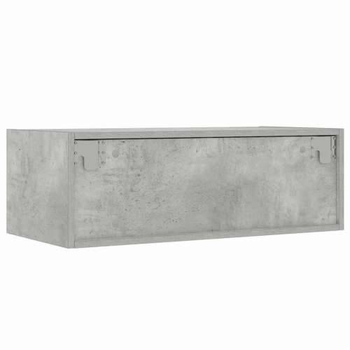 TV ormarić s LED svjetlima siva boja betona 75x35,5x25 cm - Beton siva 1 75 cm Cijena