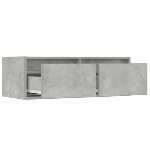TV ormarić s LED svjetlima siva boja betona 75x35,5x25 cm - Beton siva 1 75 cm Cijena