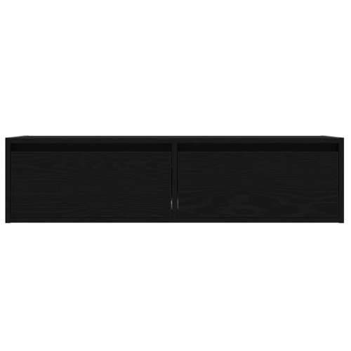 TV ormarić s LED svjetlima crni 100X35,5x25 cm - Crni hrast 1 100 cm Cijena