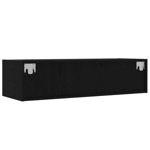 TV ormarić s LED svjetlima crni 100X35,5x25 cm - Crni hrast 1 100 cm Cijena
