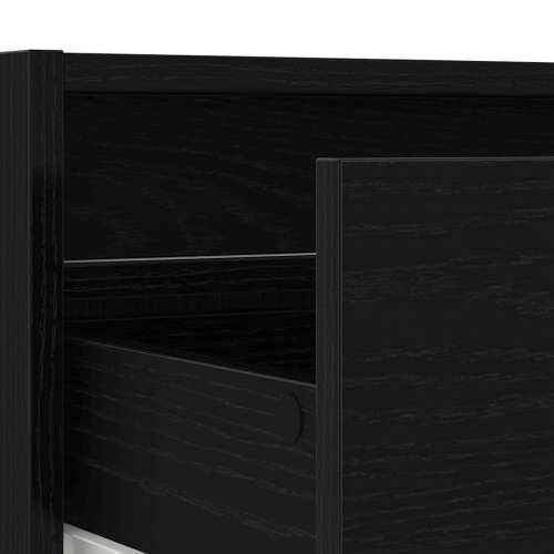 TV ormarić s LED svjetlima crni 100X35,5x25 cm - Crni hrast 1 100 cm Cijena